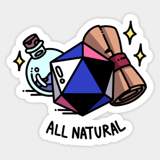 All Natural Gender fluid DnD D20 Sticker